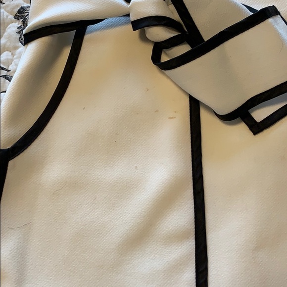 BLACK AND WHITE BLOCK SKIRT - Picture 4 of 6